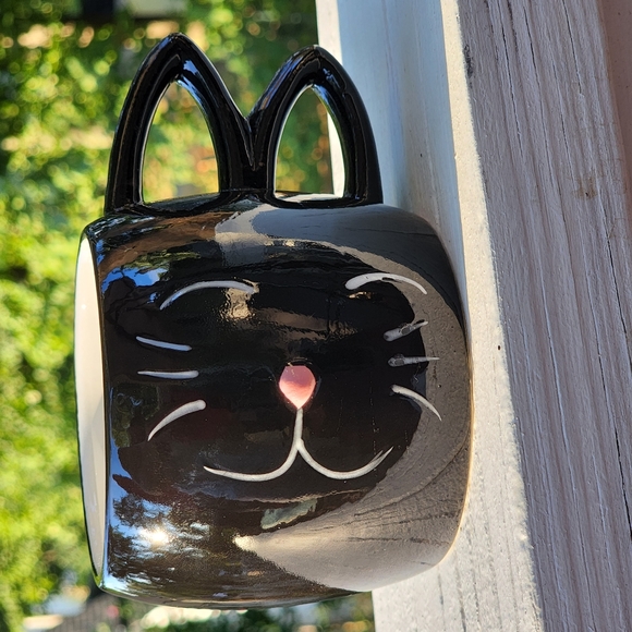 Black Kitty Cat Ceramic Coffee Mug - Picture 4 of 9